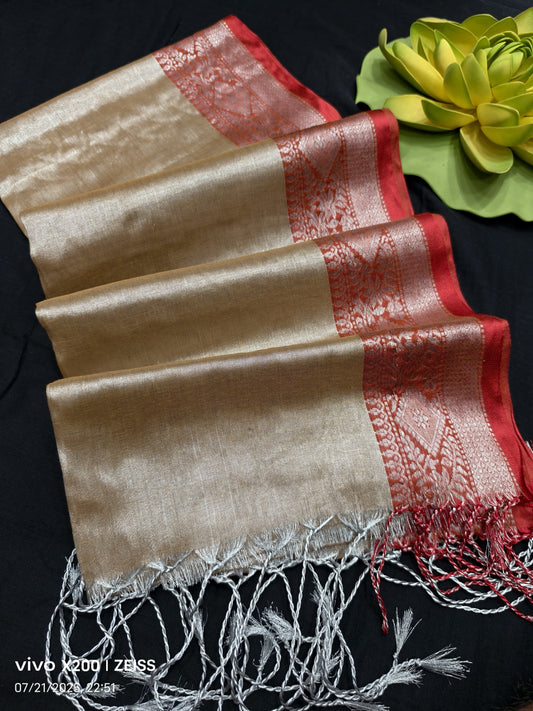 Traditional South Indian Border Tissue Cotton Saree