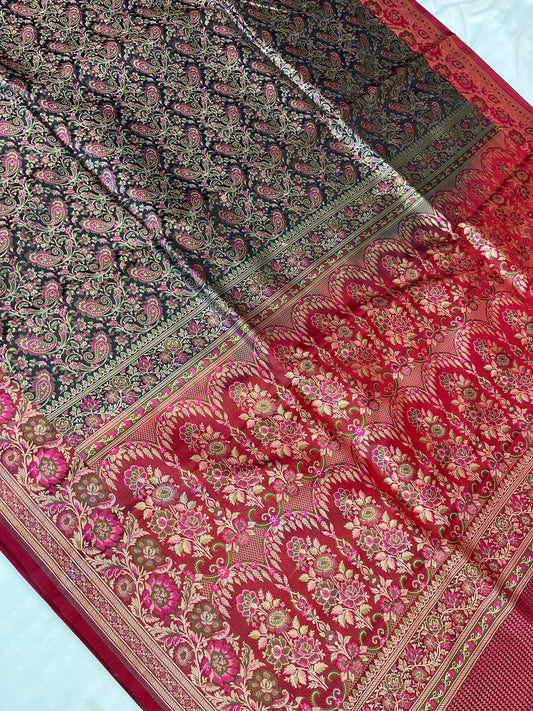 Banarasi Mashru Jamdani Silk Saree