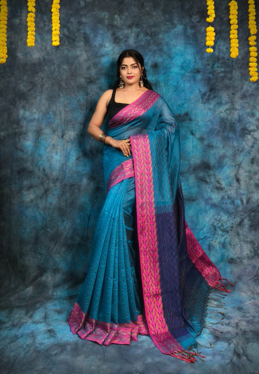 Handloom Kantha Stitch Saree