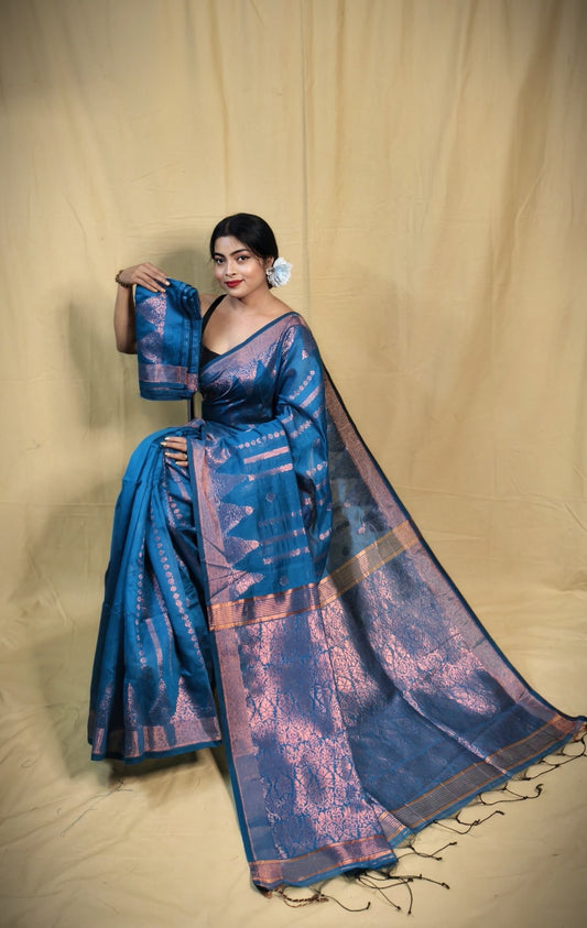 Cotton Silk Jamdani Saree