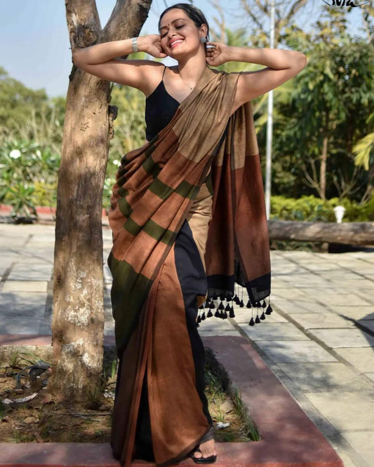 Elegant Sico Stripe Saree
