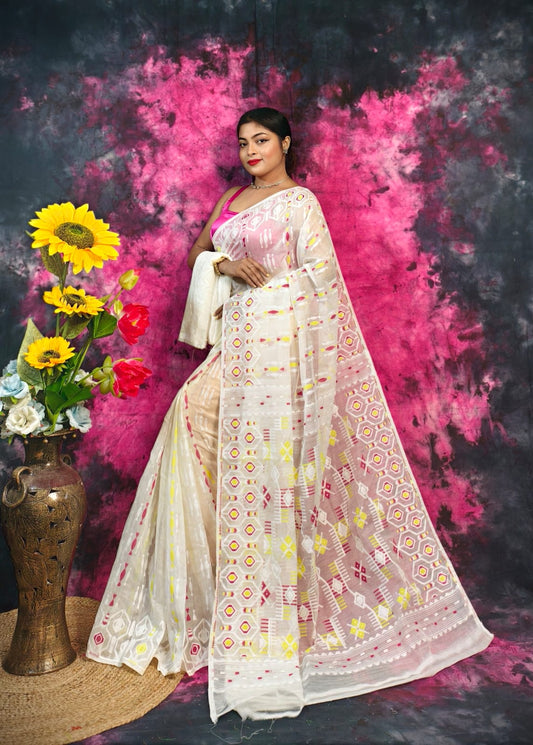 Exclusive Puja Special Jamdani Saree