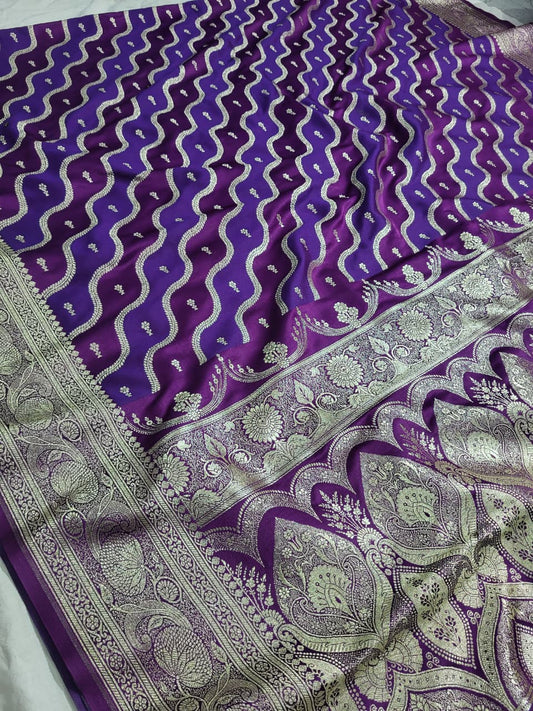 Banarasi Handloom Mashru Rangkat Katan Soft Silk Saree