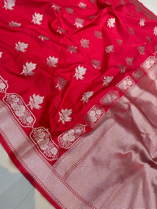 Banarasi Mashru Uppada Silk Saree with Zari Butis