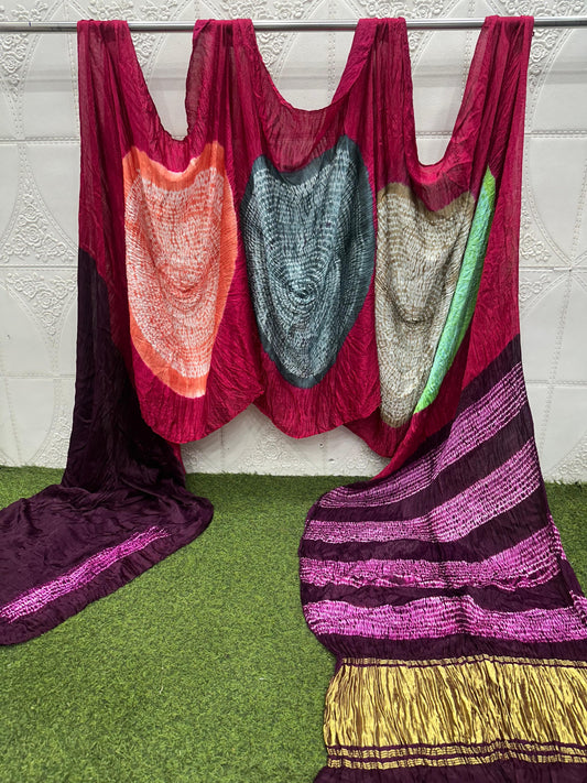 Hand Shibori Modal Silk Saree