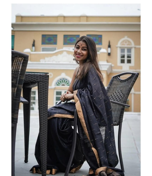 Kota Silk Saree with Copper Zari Bootas