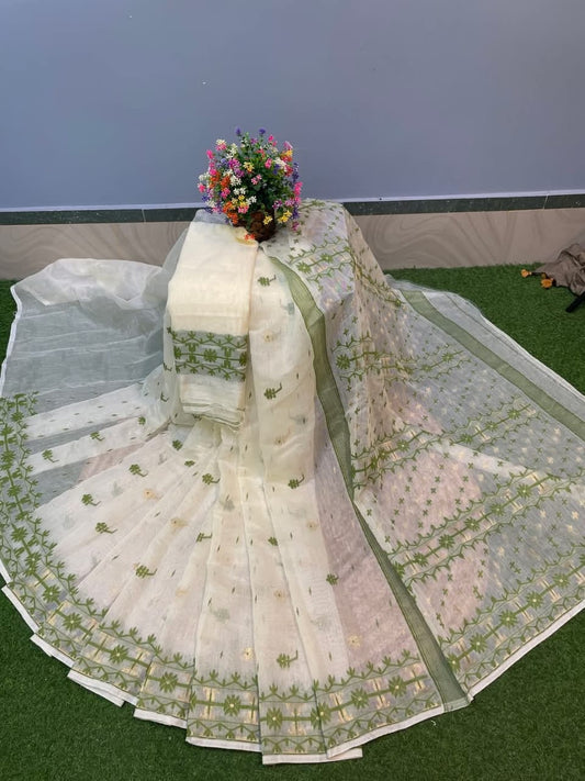 Jamdani Saree -Rich cotton silk