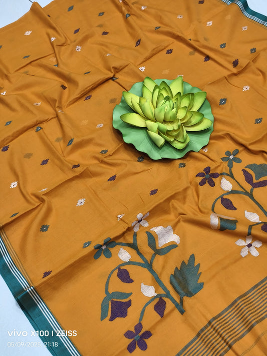 Handmade Cotton Jamdani Saree
