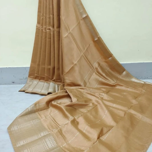 Mangalgiri Pattu saree with Silver Zari Border