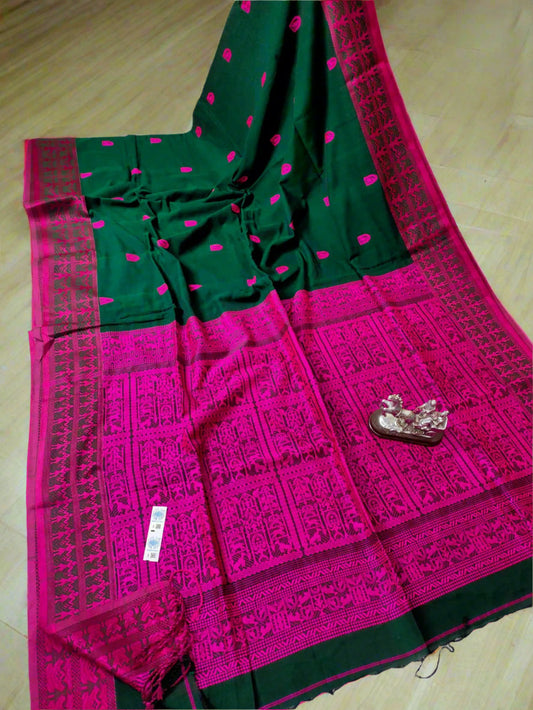 Mercerised Cotton Saree with Baluchuri Hand Weaving