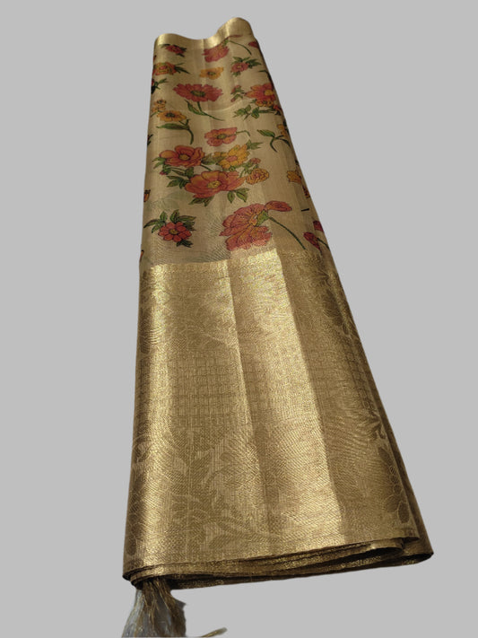 Banarasi Tissue Printed Saree