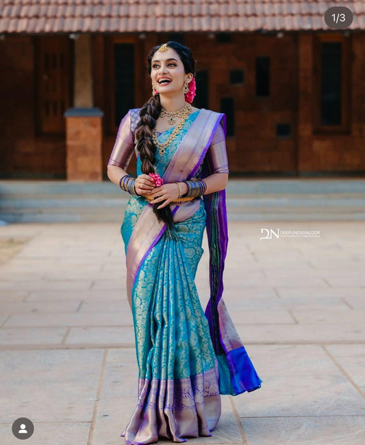 Banarasi Zari Tanchui Tissue Silk Saree