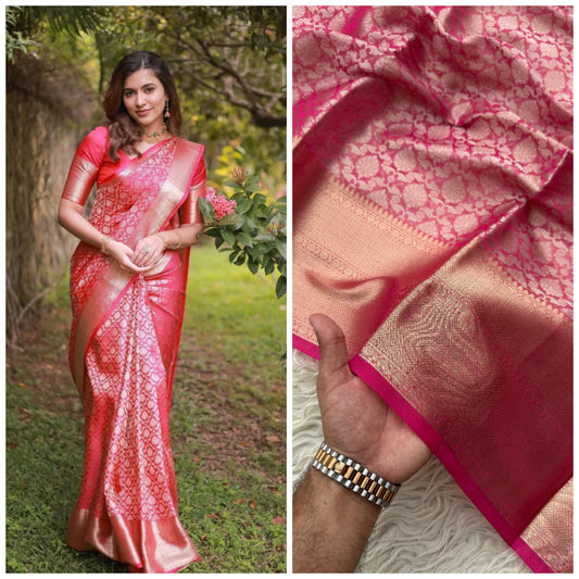Banarasi Tissue Soft Silk Saree with Zari Elegance