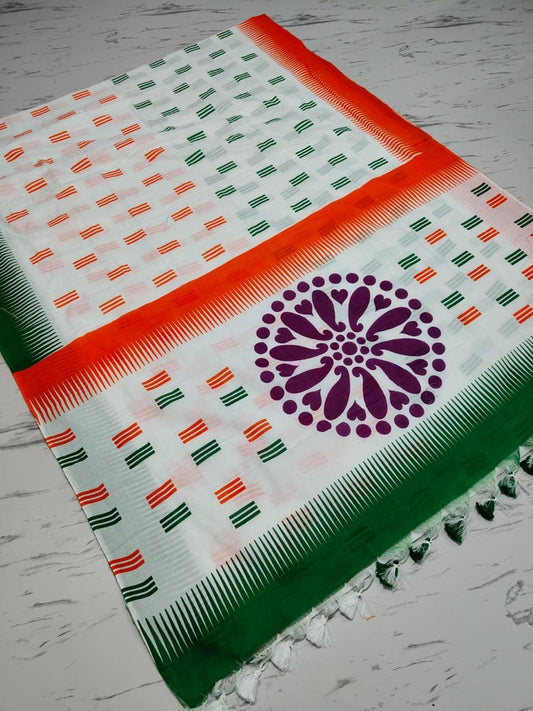 Independence Day Special – Cotton Print Saree