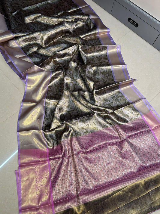 Katan Brocade Zari Tanchoi Saree