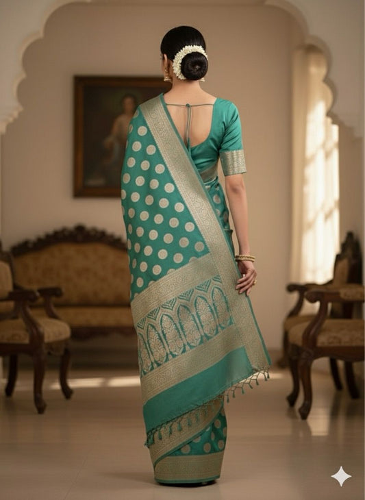 Green Mashru Silk Saree