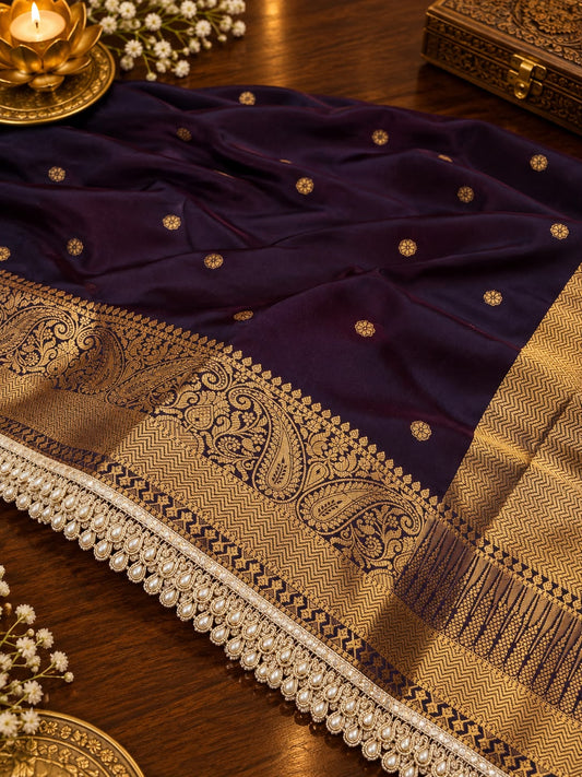 Exclusive Banarasi Soft Silk Zari Weaving Saree