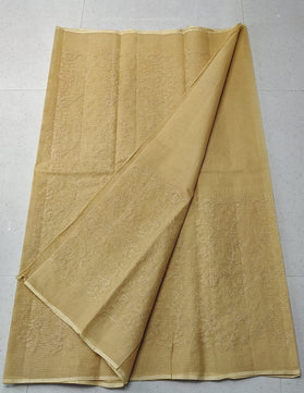 Kota Doria Pure Cotton Self Embroidery Saree