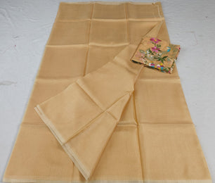 Premium Kota Doria Soft Silk Plain Saree with Embroidery