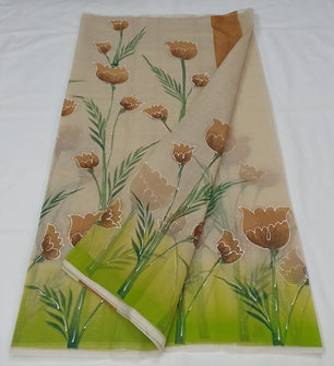 Kota Doria Hand Painting Saree