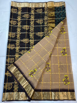 Premium Pure Cotton Kota Doria Printed Saree