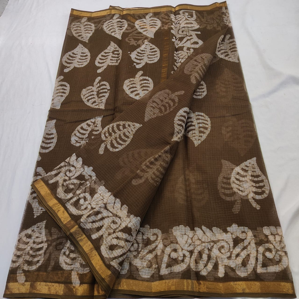 Pure Cotton Kota Doria Printed Saree