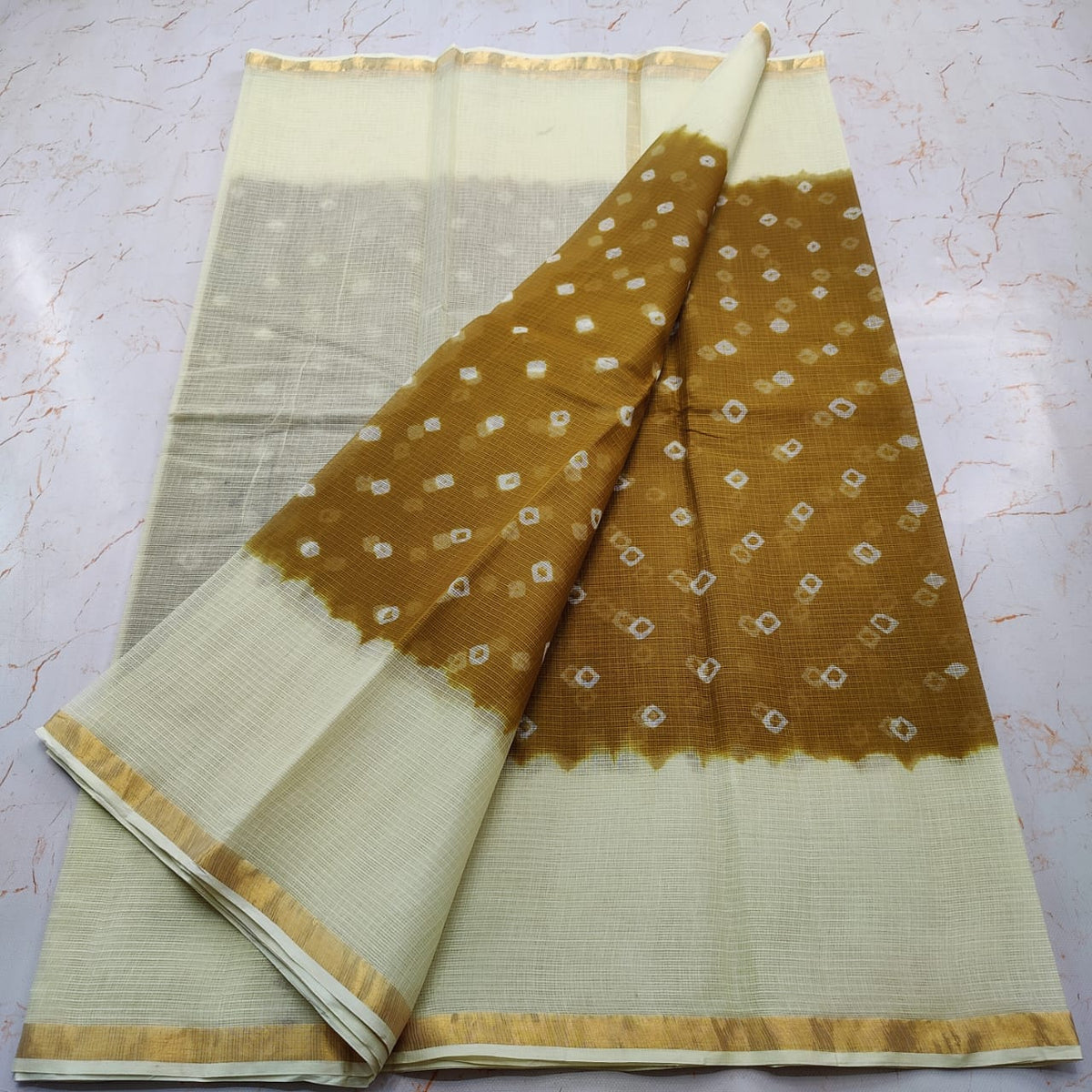 Pure Cotton Kota Doria Hand-Dyed Saree