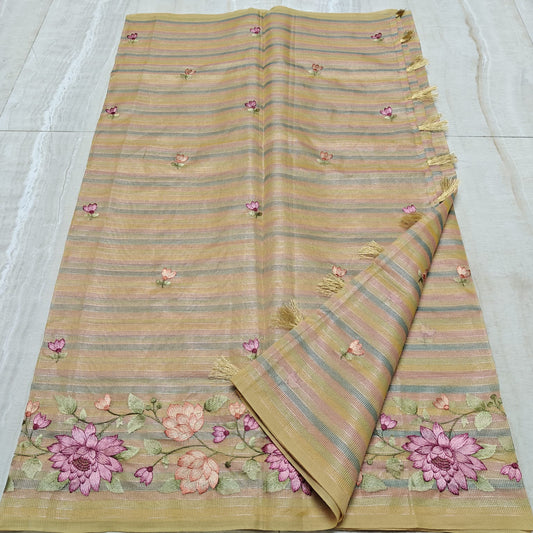 Tissue Kota Embroidery Saree