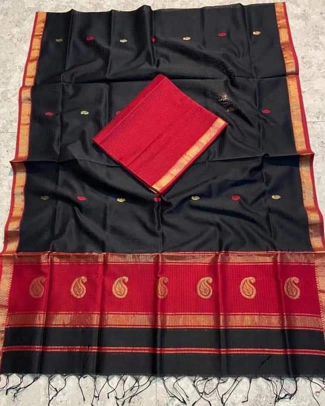 Handloom Maheshwari Soft Silk Cotton Saree