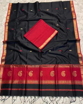 Handloom Maheshwari Soft Silk Cotton Saree