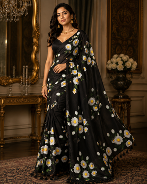 Mulmul Cotton Hand Print Saree