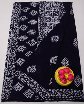 Pure Mulmul Cotton Hand Batik Saree