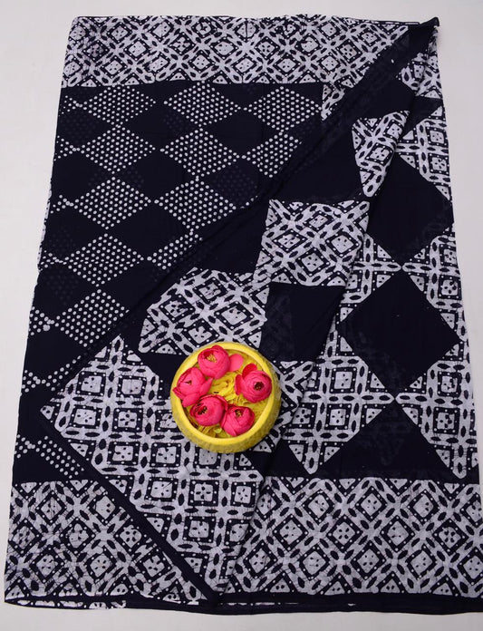 Pure Mulmul Cotton Hand Batik Saree