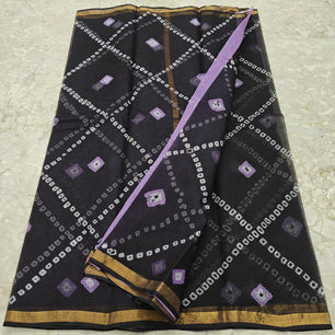 Kota Doria Pure Cotton Hand Bandhej Saree