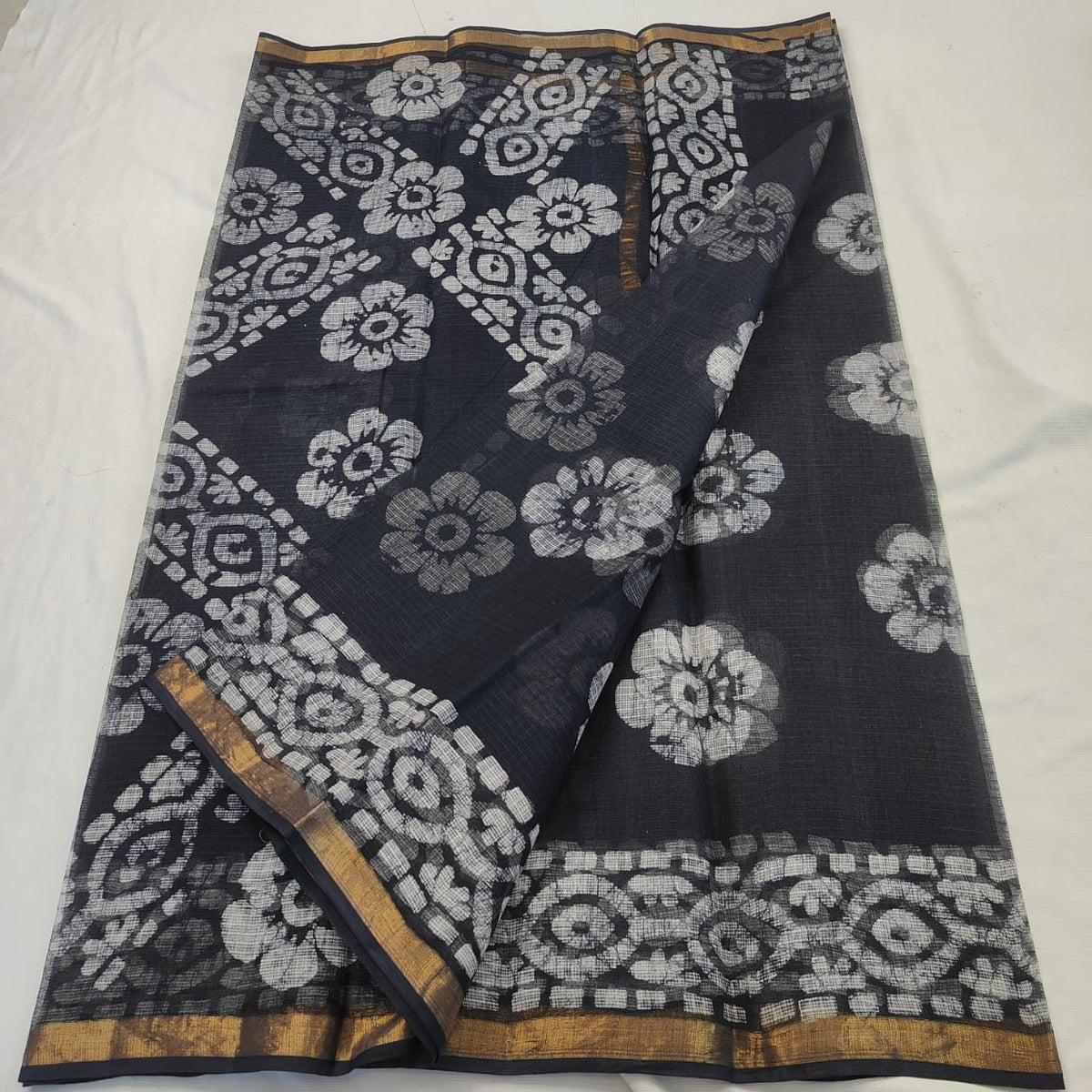 Pure Cotton Kota Doria Printed Saree