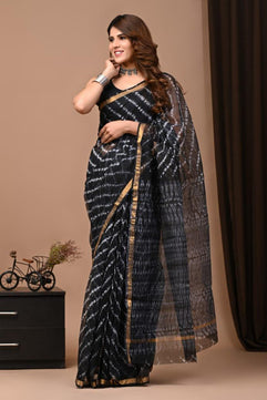 Pure Kota Doria Cotton Tie & Dye Saree