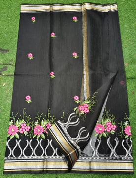 Kota Cotton Embroidery Work Saree
