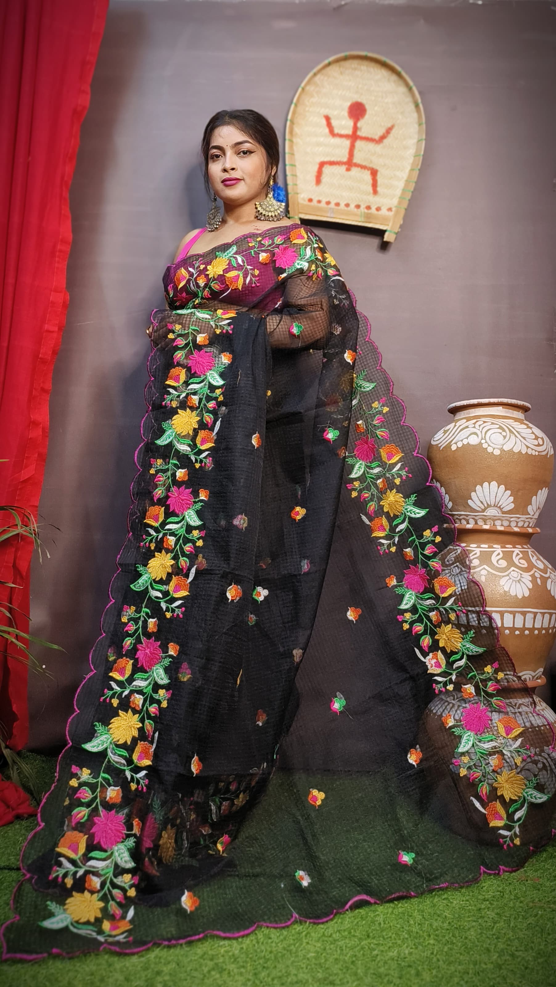 Kota Saree with Embroidery Work
