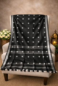 Premium Cotton Slub Shibori Saree