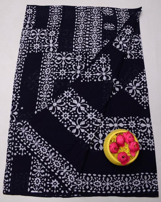 Pure Mulmul Cotton Hand Batik Saree