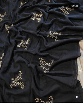 Exclusive Mirror Work Mulmul Cotton Saree