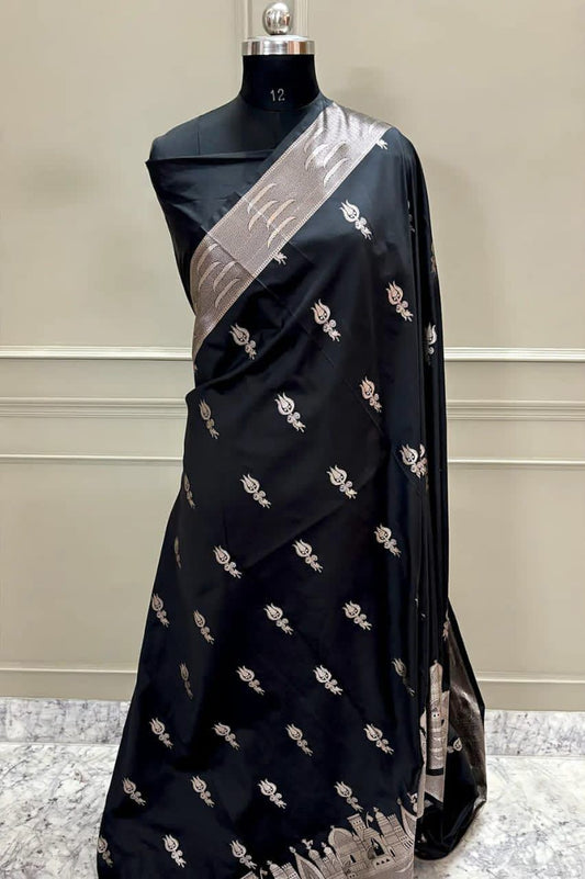 Double Katan Soft Silk Saree