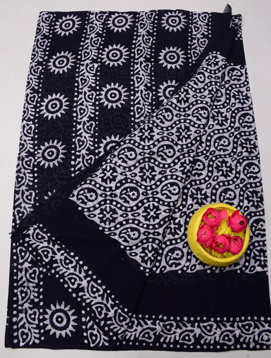 Pure Mulmul Cotton Hand Batik Saree