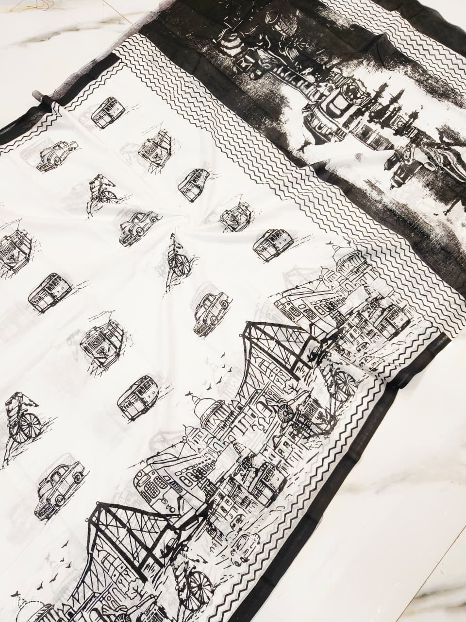 Pure Cotton Hand Block Print Saree