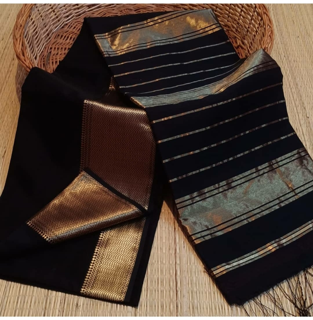 Mangalagiri Saree with Beautiful Copper Border