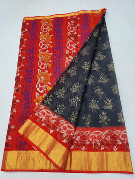 Kota Doria Hand Block Print Saree