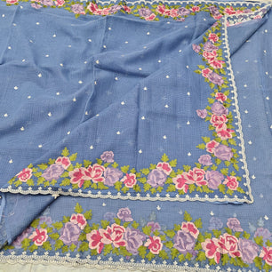 Pure Cotton Kota Saree with Embroidery Work