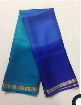 Kota Doria Pure Silk Plain Dyed Saree