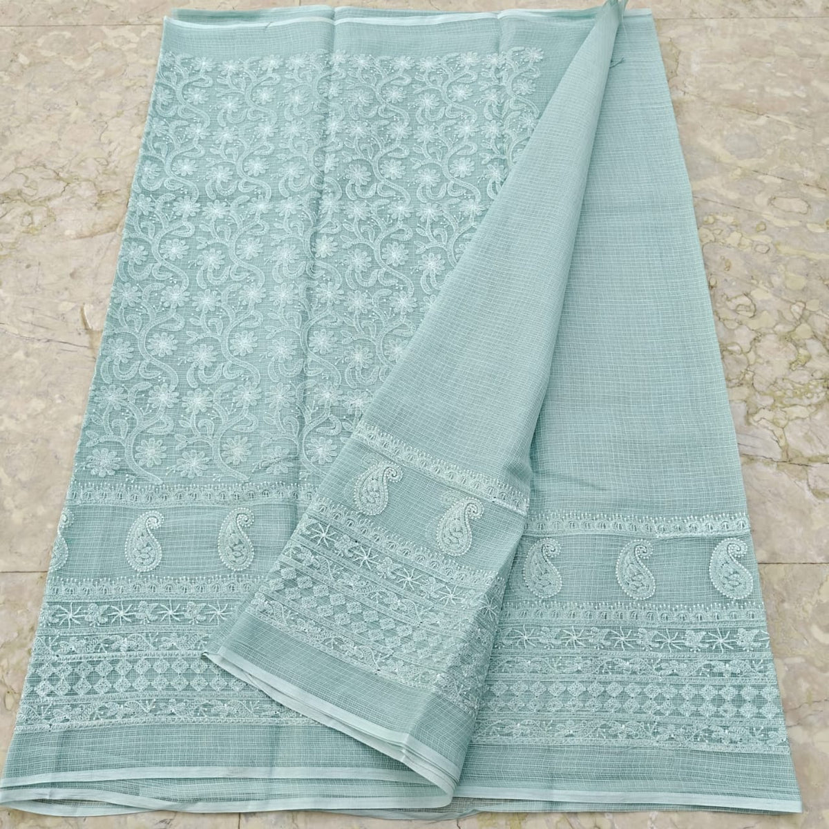 Pure Cotton Kota Saree with Embroidery Work