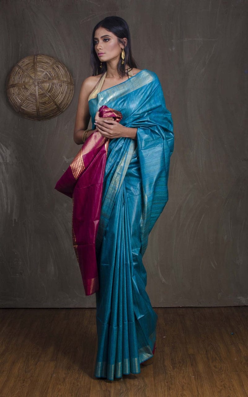 Tussar Ghicha Silk Saree